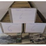 3 boxes of topographical postcards relating to France and Belgium (approximately 2250 cards)