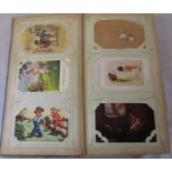 Postcard album containing 360 postcards featuring children dating from the early 1900s onwards