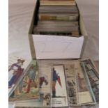 Box containing approximately 400 comic postcards dating from the early 1900s onwards