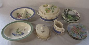 Wedgwood 'Sarah's Garden' inc serving dishes and butter dish, Wedgwood 'Country Panorama' plates and