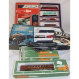 Lima HO gauge level crossing set and one other including diesel locomotives, Schlaf wagen and a