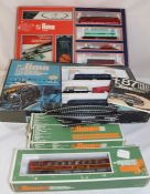 Lima HO gauge level crossing set and one other including diesel locomotives, Schlaf wagen and a