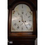 Victorian long case clock by Jn Agar York in oak case with date, seconds, silent & strike dials