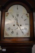 Victorian long case clock by Jn Agar York in oak case with date, seconds, silent & strike dials