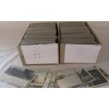2 boxes containing approximately 1000 postcards relating to the USA