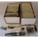 Approximately 1800 UK railway photo cards (2 boxes)