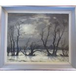 Framed oil on canvas 'Winter Witchery' by Clive Browne 60 cm x 50 cm (size including frame)