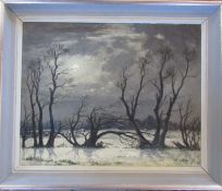Framed oil on canvas 'Winter Witchery' by Clive Browne 60 cm x 50 cm (size including frame)