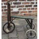 Child's wooden tricycle c1920