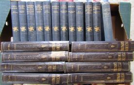 Various books inc 8 volumes of Pictorial Knowledge, Vanity Fair, Jane Eyre, Lorna Doone, Wuthering