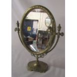 Art Deco style brass mirror H 37 cm