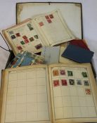 Selection of old albums and packets of stamps, foreign and GB, some good Victorian Penny Reds &