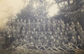 Large mounted black and white photo thought to be The Lincolnshire Regiment