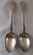 Pair of Victorian table spoons London 1839 weight 4.57 ozt