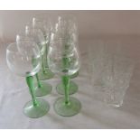 Selection of glasses inc 8 wine glasses