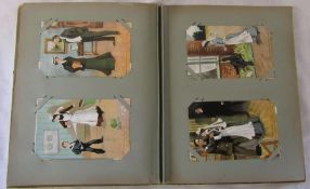 Postcard album containing approximately 120 comic postcards dating from the early 1900s onwards