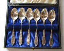 Cased set of silver teaspoons Sheffield 1923 weight 2.44 ozt