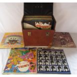 Box of 1960/70's 33 rpm LP records inc The Beatles, The Rolling Stones, The Who, Simon & Garfunkel