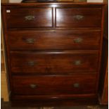 Large Victorian chest of drawers H 137 cm L 122 cm H 55 cm