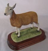 Limited edition Border Fine Arts 'Blue faced Leicester Tup' no 345/950 Sculptor R J Ayres complete