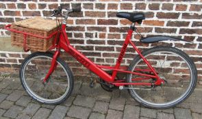 Dunlop Ducati butchers / shopping bike with wicker basket