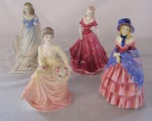 Coalport figurines - Ladies of Fashion 'Belinda' and 'Lady in Lace', Coalport/Danbury Mint 'First