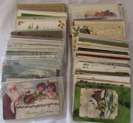 Selection of Father Christmas / Santa Claus and Christmas greeting postcards dating from the early