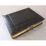Victorian leather bound photograph album (empty)