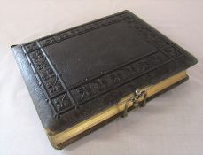 Victorian leather bound photograph album (empty)