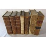7 volumes of  the Annual Register - History of Politics and literature 1759, 1767, 1779 (signs of