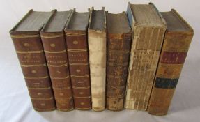 7 volumes of  the Annual Register - History of Politics and literature 1759, 1767, 1779 (signs of