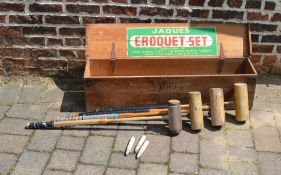Vintage Jaques croquet box & mallets