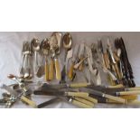 Various silver plated cutlery