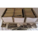 3 boxes of UK topographical postcards dating from the early 1900s onwards (approximately 2100