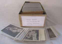 Box of approximately 350 actress postcards dating from the early 1900s onwards