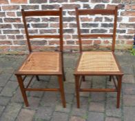 2 cane seated bedroom chairs