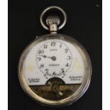 8-day Hebdomas pocket watch in silver case (hand missing)