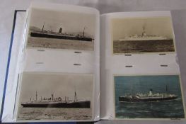 Album containing approximately 200 postcards relating to shipping inc Liners, Cargo, Ferries etc