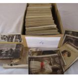 Box containing approximately 750 greetings postcards dating from the early 1900s onwards