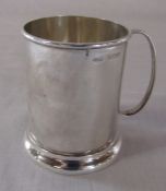 Small silver tankard Birmingham 1946 weight 2.93 ozt H 8 cm