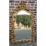 Large ornate gilt frame mirror Ht 144cm W 90cm
