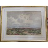 Framed watercolour of a moorland scene by Edmund Morison Wimperis (1835-1900) 71 cm x 56 cm (size