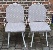 Pair of metal chairs