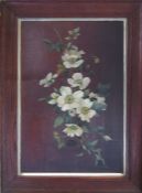 Early 20th century framed oil on board still life of flowers 40 cm x 55 cm (size including frame)