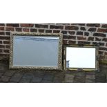 2 Gilt framed wall mirrors