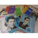 Selection of vintage piano sheet music inc Roy Orbison, The Shadows and The Searchers