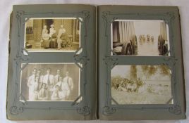 Postcard album containing approximately 120 real photo postcards relating to social history inc