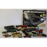 Selection of Hornby trains (2 Intercity), carriages, track and buildings and a Rally Challenge