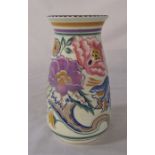 Poole Pottery vase shape number 597 decorated by Myrtle Bond H 22 cm (small chip to underside) c.