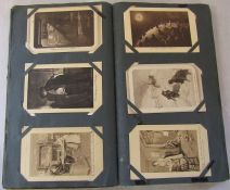 Postcard album containing approximately 150 cards featuring glamorous ladies dating from the early